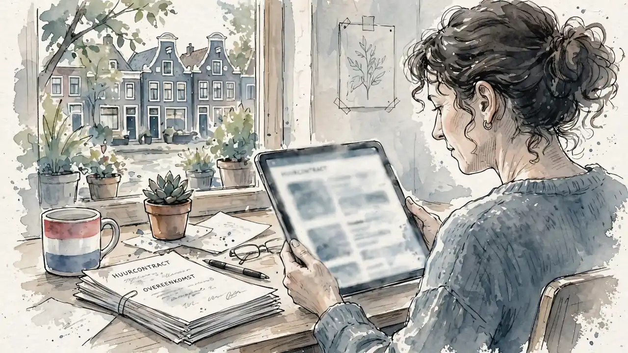 Persoon controleert licentie op tablet