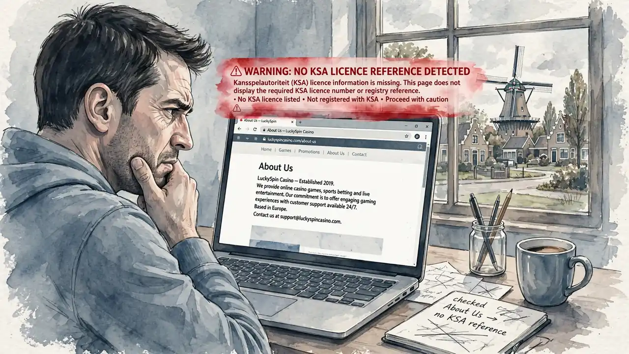 Gebruiker ziet ontbrekende KSA‑verwijzing