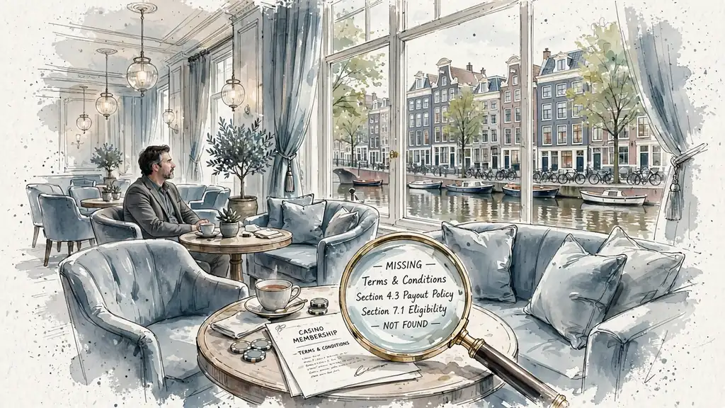 Luxe lounge met ontbrekende voorwaarden